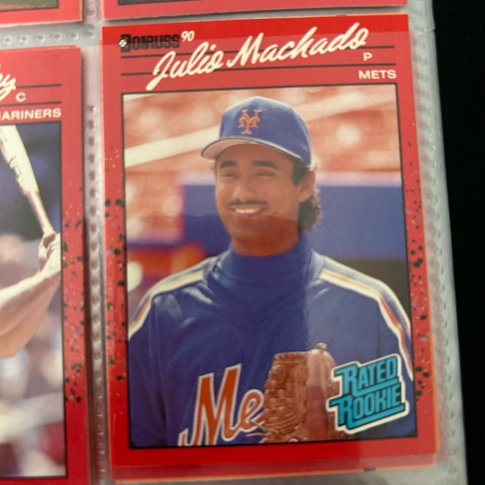 Donruss 90 Julio Machado Mets Baseball Card